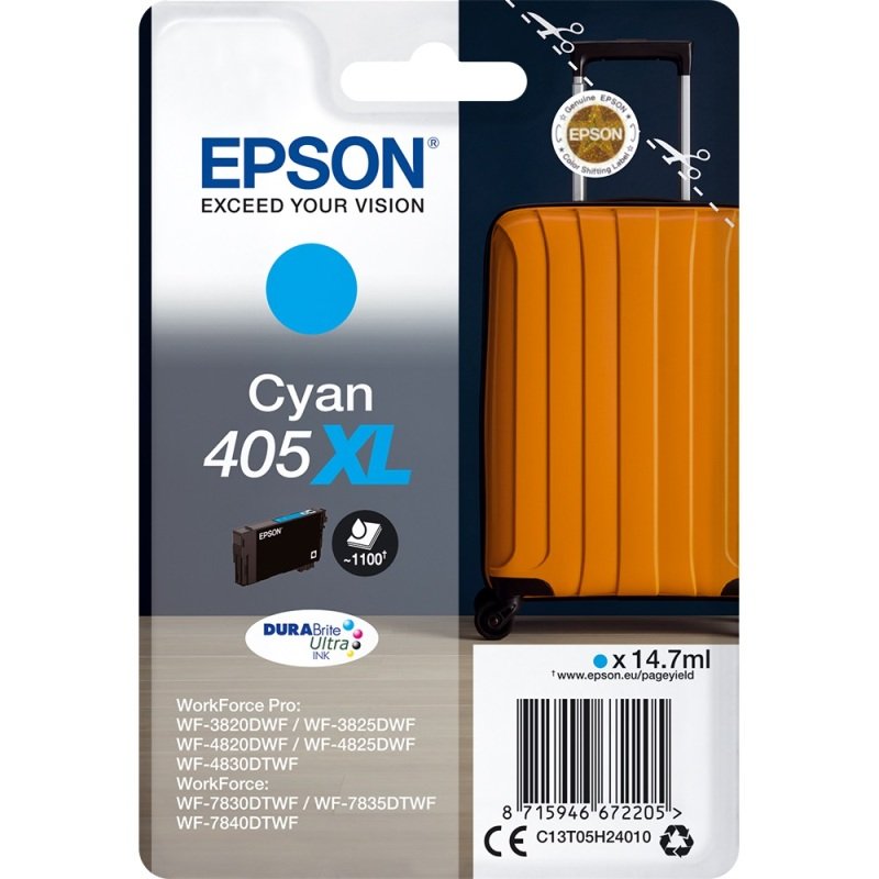 Image of Epson 405XL Ink Cartridge Cyan