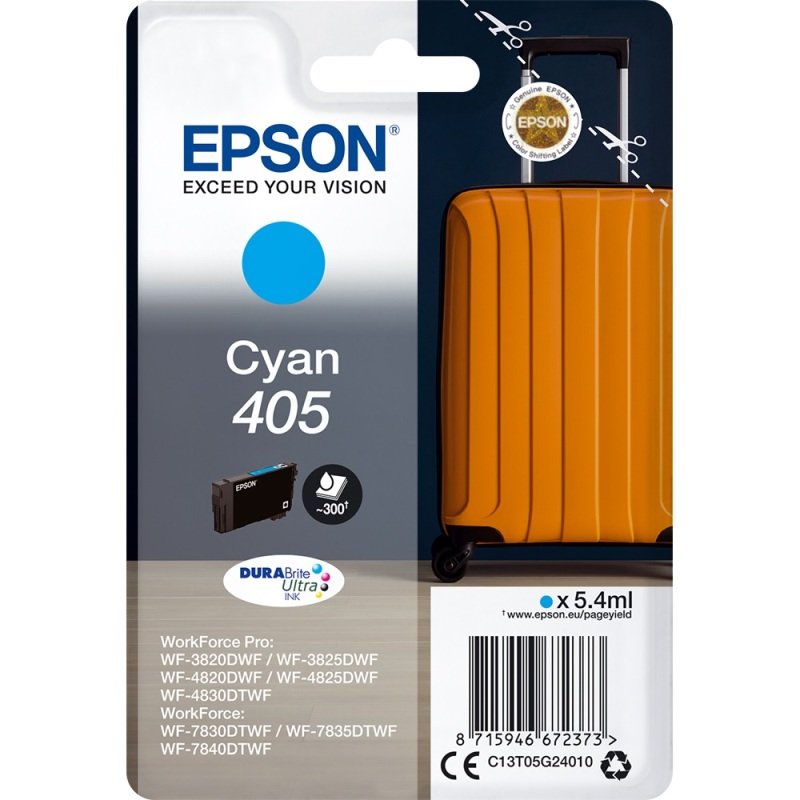 Image of Epson 405 Ink Cartridge Cyan C13T05G24010