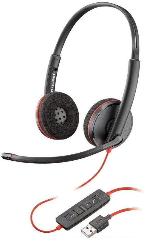 Poly BLACKWIRE C3220 USB-A Stereo Headset with Noise Cancelling Microphone - Works with Teams & 