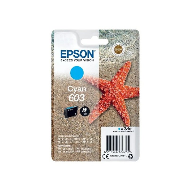 Image of Epson 603 Cyan Ink Cartridge