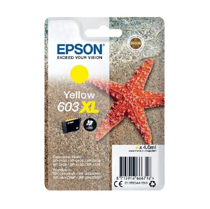 Image of Epson 603XL Yellow Ink Cartridge