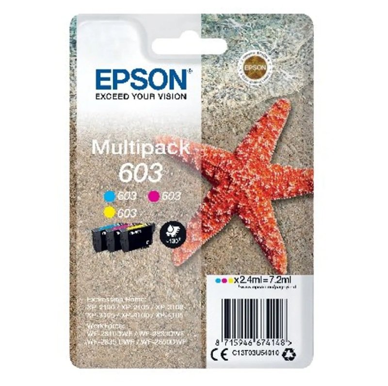 Image of Epson 603 Ink Cartridge Multipack CMY
