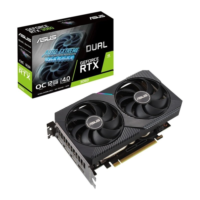 ASUS NVIDIA GeForce RTX 3060 12GB DUAL OC V2 Graphics Card For Gaming