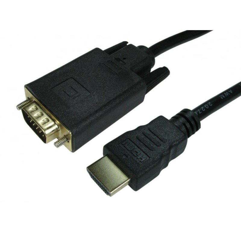 Cables Direct 1m Meter Hdmi M To Vga M Cable Gold Plated