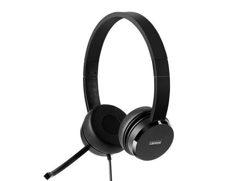 Lenovo 100 Stereo USB A Headset with Noise Cancelling Microphone