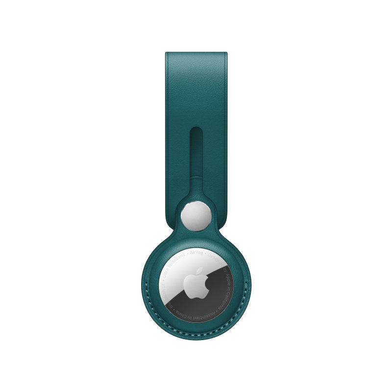 AIRTAG LEATHER LOOP FOREST GREEN-ZML
