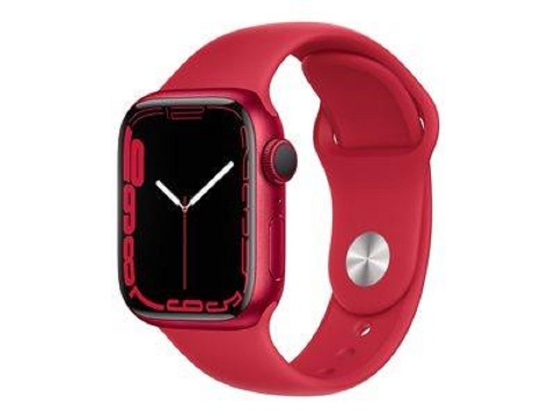 Image of Apple Watch Series 7 GPS, 45mm (PRODUCT)RED Aluminium Case with (PRODUCT)RED Sport Band - Regular