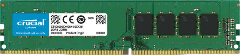 Crucial 32gb 1x32gb 3200mhz Cl22 Ddr4 Desktop Memory