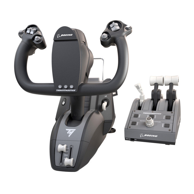 Thrustmaster Tca Yoke Pack Boeing Edition Pendular Yoke And Throttle Quadrant System Officially Licensed Boeing Replicas 100 Metal Frame Autopilot Feature Xbox And Pc