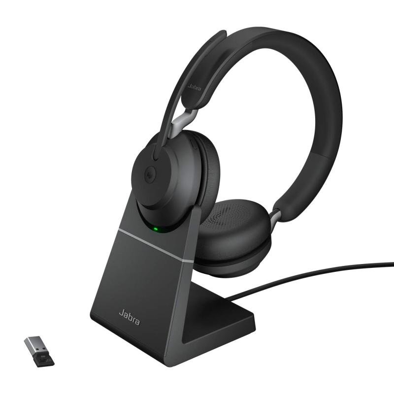 Click to view product details and reviews for Jabra Evolve2 65 Uc Stereo Headset With Charging Stand Black.