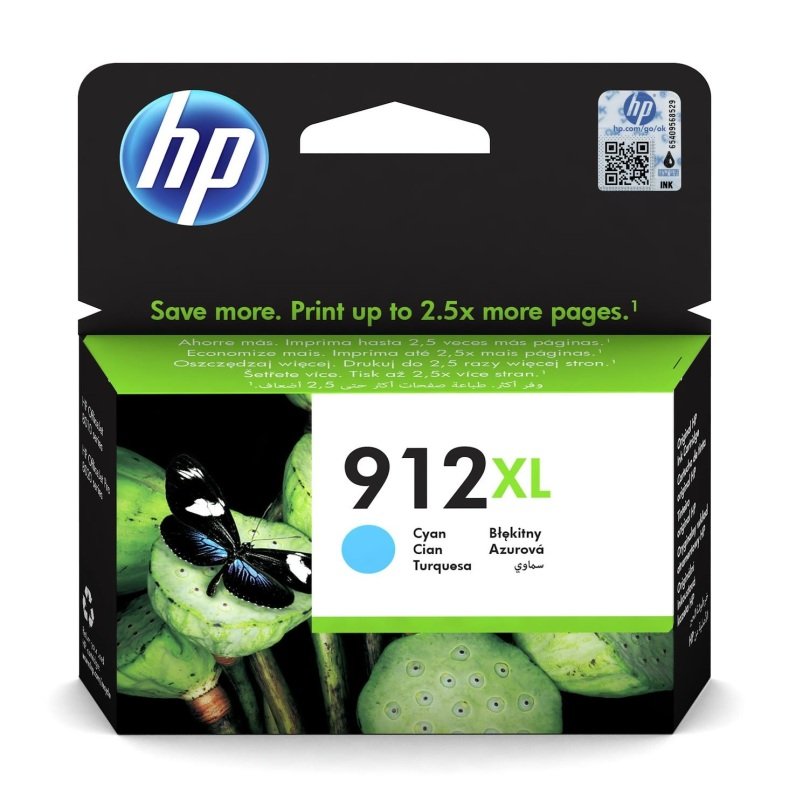 Image of HP 912XL High Yield Cyan Original Ink Cartridge
