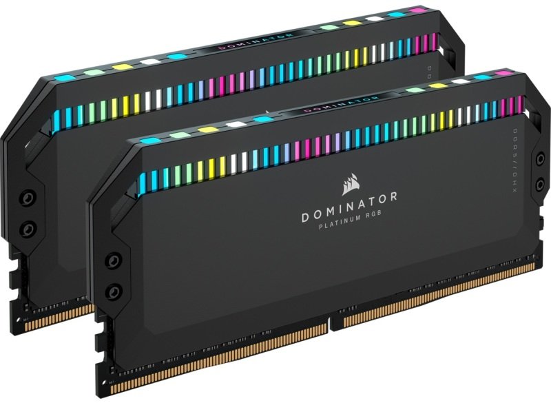 CORSAIR DOMINATOR PLATINUM RGB 32GB DDR5 6200MHz CL36 Desktop Memory - Black