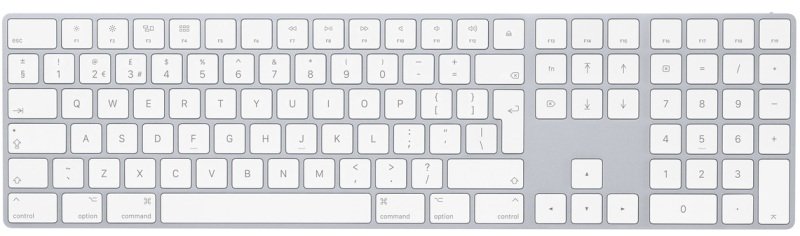 Apple Magic Wireless Keyboard With Numeric Keypad Uk Layout