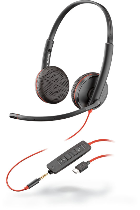 Poly Blackwire 3225 USB-C Stereo Wired Headset