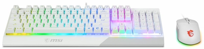 Msi Vigor Gk30 Clutch Gm11 Mechanical Gaming Keyboard Gaming Mouse Combo White
