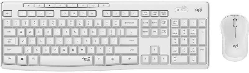 Logitech Mk295 Silent Wireless Keyboard and Mouse Set, White