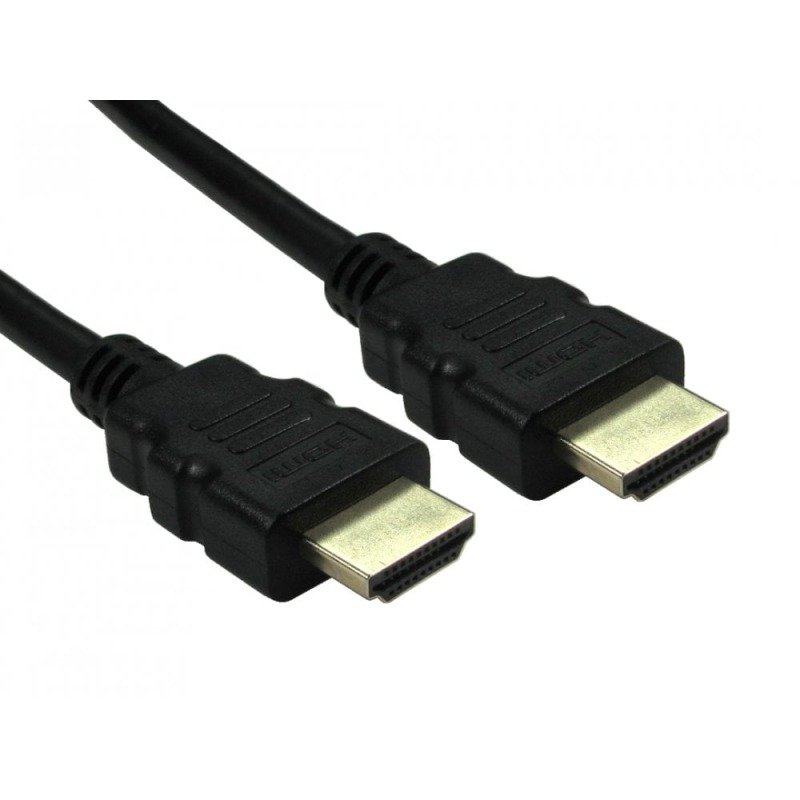1m HDMI 2.1 Certified 8K Cable - Black Cable / Black PVC Moulding