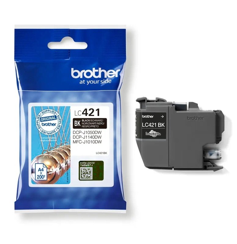 Brother Black Standard Capacity Ink Cartridge 200 Pages Lc421bk
