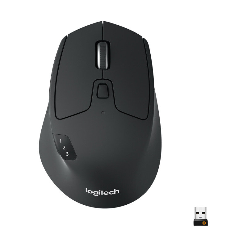 Logitech M720 Triathlon Wireless Mouse/Bluetooth Mouse for Windows and Mac - Black