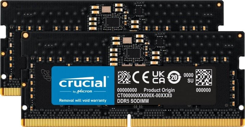 Image of Crucial 16GB (2x8GB) 4800MHz CL40 DDR5 SODIMM Memory