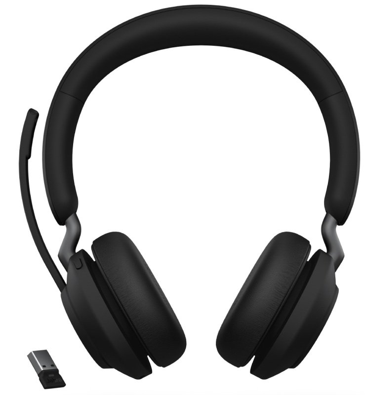 Jabra Evolve2 65 Usb A Bluetooth Wireless Stereo Headset Certified For Ms Teams Black