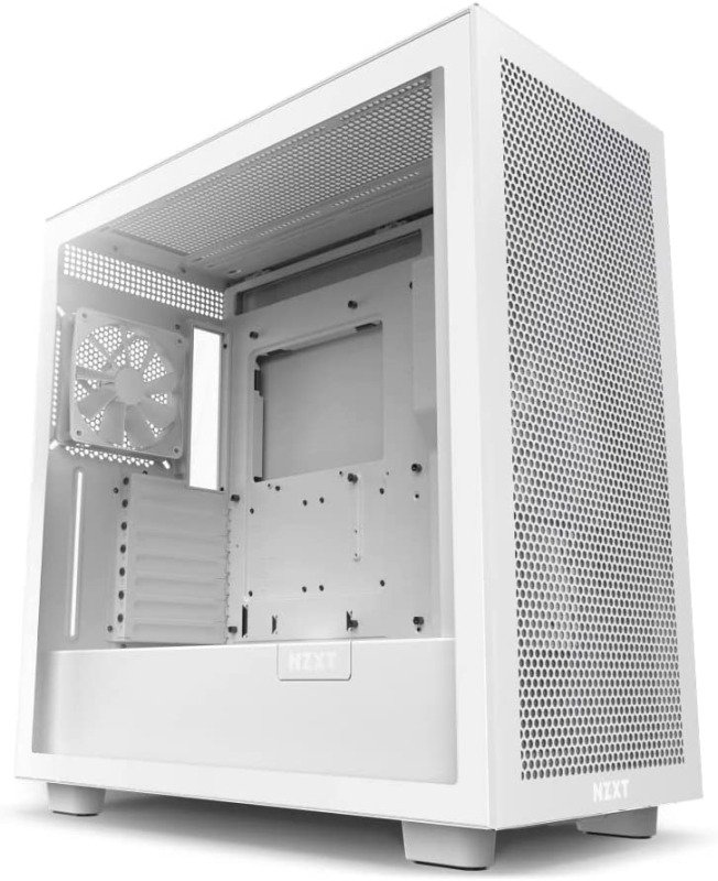 Nzxt H7 Flow Mid Tower Windowed Pc Gaming Case White