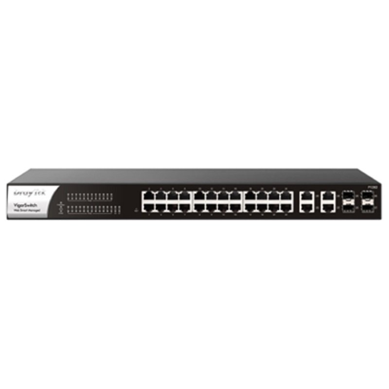 Click to view product details and reviews for Draytek P1282 Vigorswitch 24 Port Smart Managed Rackmount Gigabit Poe Switch W 4 X 1gbe Rj45 Sfp Combo Ports 400w.
