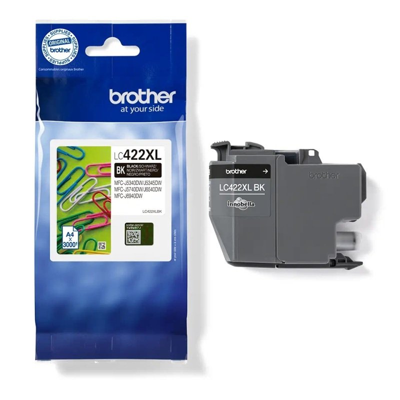 Image of Brother High Capacity Black Ink Cartridge 3k Pages - Lc422xlbk
