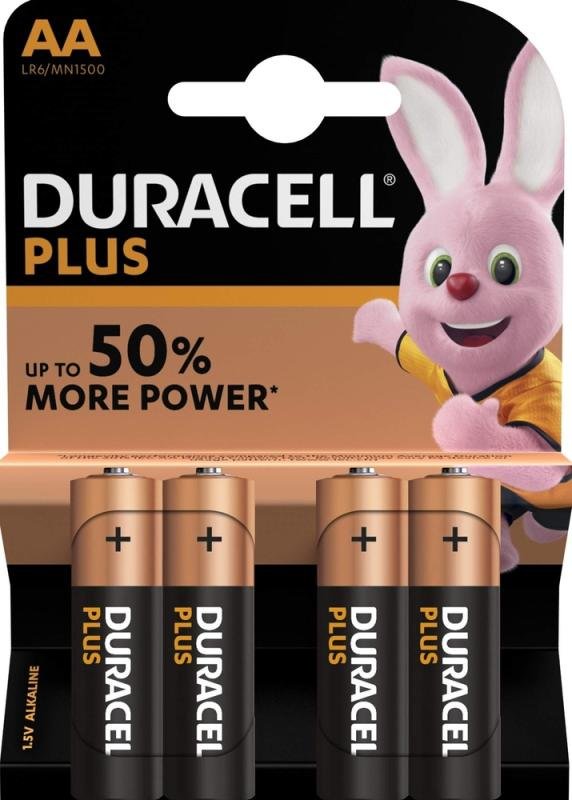 Image of Duracell PLUS AA Battery 4 Pack