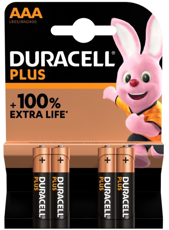Image of Duracell PLUS AAA Battery 4 Pack