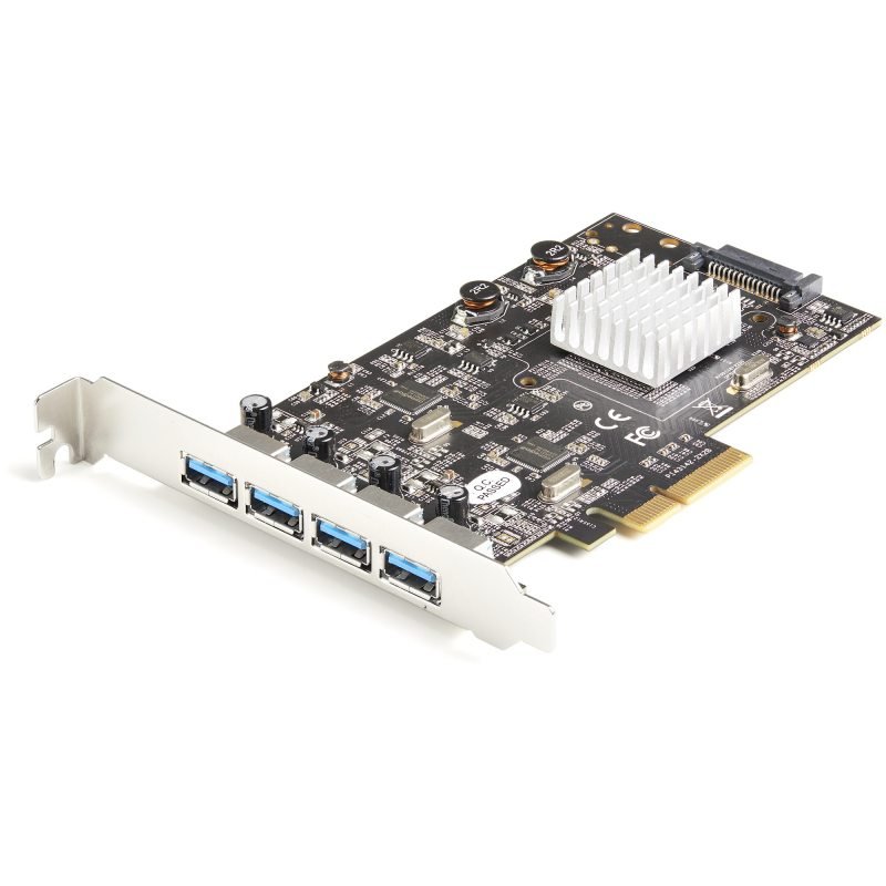 Startech 4-Port USB PCIe Card - 10Gbps USB 3.1/3.2 Gen 2 Type-A PCI Express Expansion Card with 2 Co