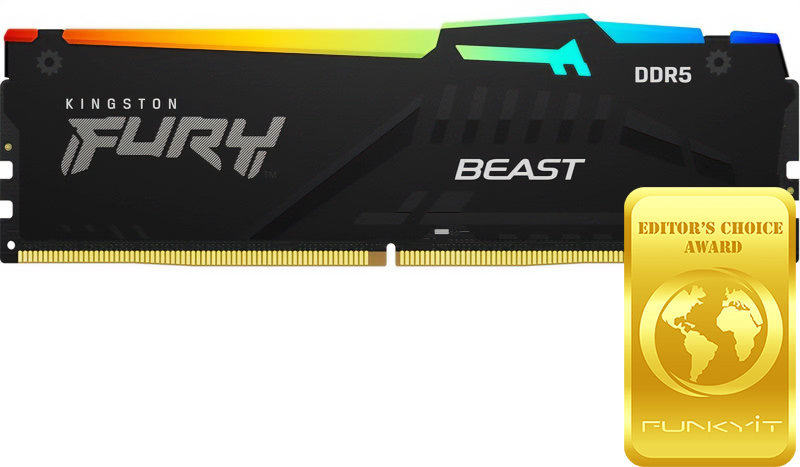 Image of Kingston FURY Beast RGB 16GB (1x 16GB) 5200MHz DDR5