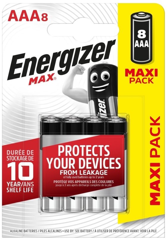 Image of Energizer Max AAA Batteries, 8 Pack