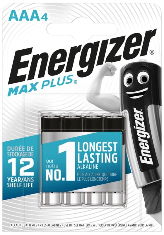 Image of Energizer Max Plus AAA Batteries, 4 Pack