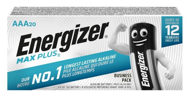 Image of Energizer Max Plus AAA Alkaline Batteries, Pack of 20