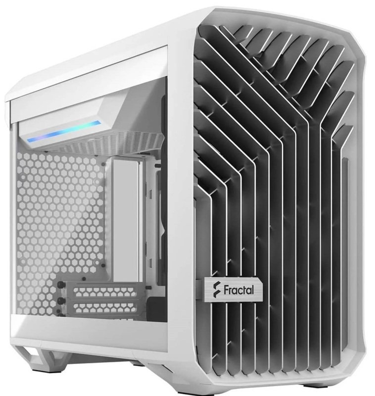 Fractal Design Torrent Nano Tempered Glass Clear Tint Gaming Computer Case White