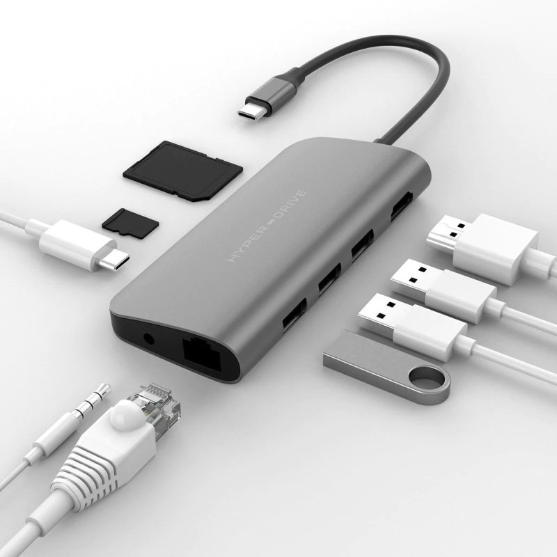 Click to view product details and reviews for Hyperdrive Power 9 In 1 Usb C Hub Grey.