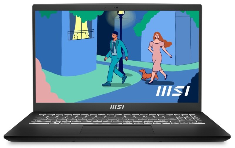 MSI Modern 15 B12M-027UK Laptop, Intel Core i7-1255U up to 4.7GHz, 8GB RAM, 512GB SSD, 15.6" Fu
