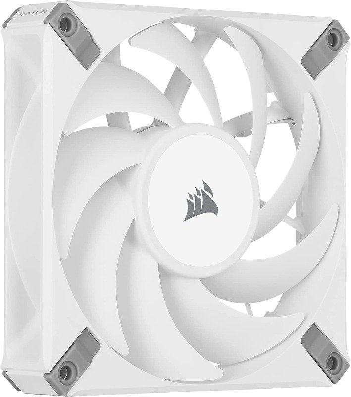 CORSAIR AF ELITE Series AF120 ELITE WHITE 120mm Fluid Dynamic Fan with AirGuide Single Pack