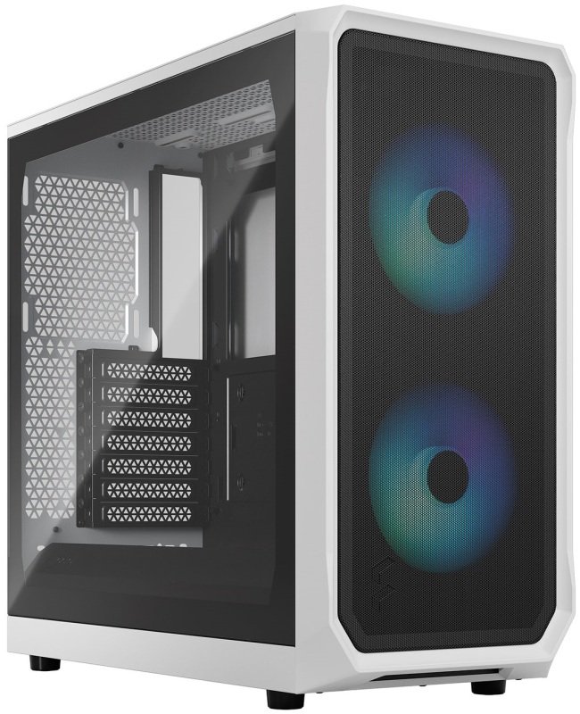 Click to view product details and reviews for Fractal Design Focus 2 Rgb Tempered Glass Clear Tint Gaming Computer Case White.