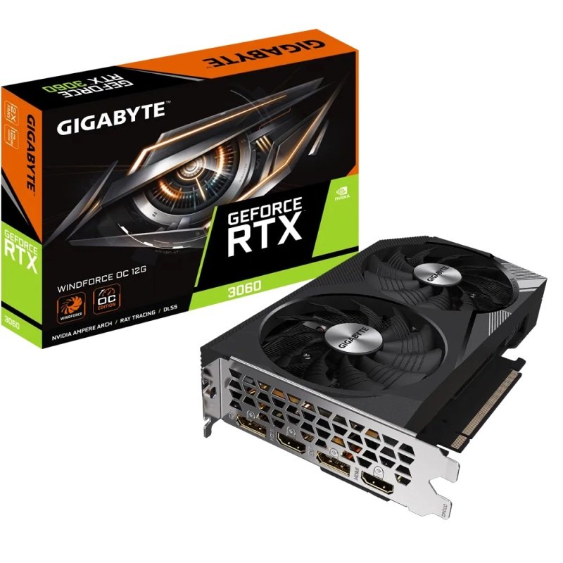 Image of Gigabyte GeForce RTX 3060 12GB WINDFORCE OC Graphics Card