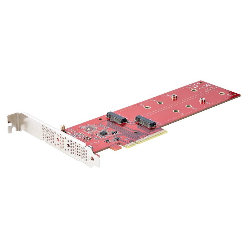 Startech Dual M.2 PCIe SSD Adapter Card PCIe x8 / x16 to Dual NVMe or AHCI M.2 SSDs PCI Express 4.0 