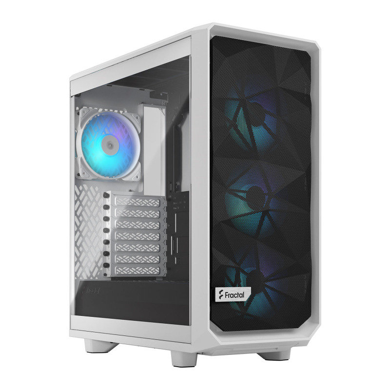 Click to view product details and reviews for Fractal Meshify 2 Compact Rgb White Mid Tower Tempered Glass Pc Case.