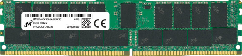 Image of Micron - DDR4 - Module - 32 GB - DIMM 288-pin - 3200 MHz / PC4-25600 - Registered