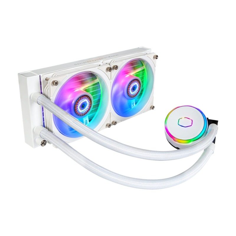 Click to view product details and reviews for Cooler Master Masterliquid Pl240 Flux White Edition.