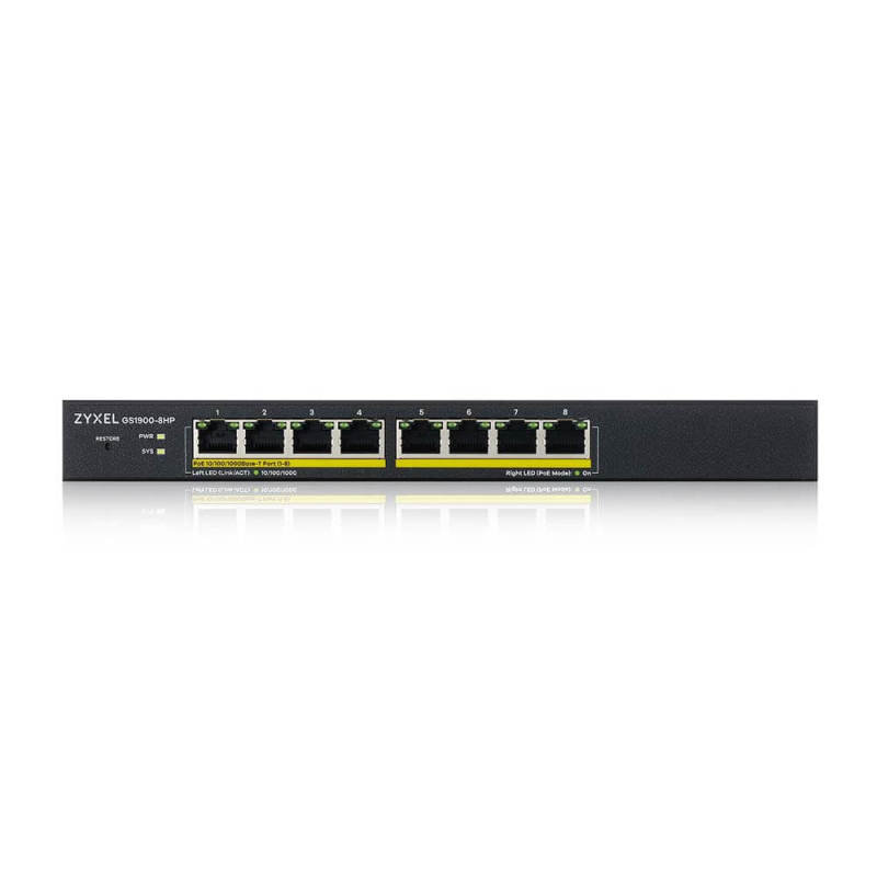 Zyxel Gs1900 Gs1900 8hp 8 Ports Manageable Ethernet Switch Gigabit Ethernet 10 100 1000base T
