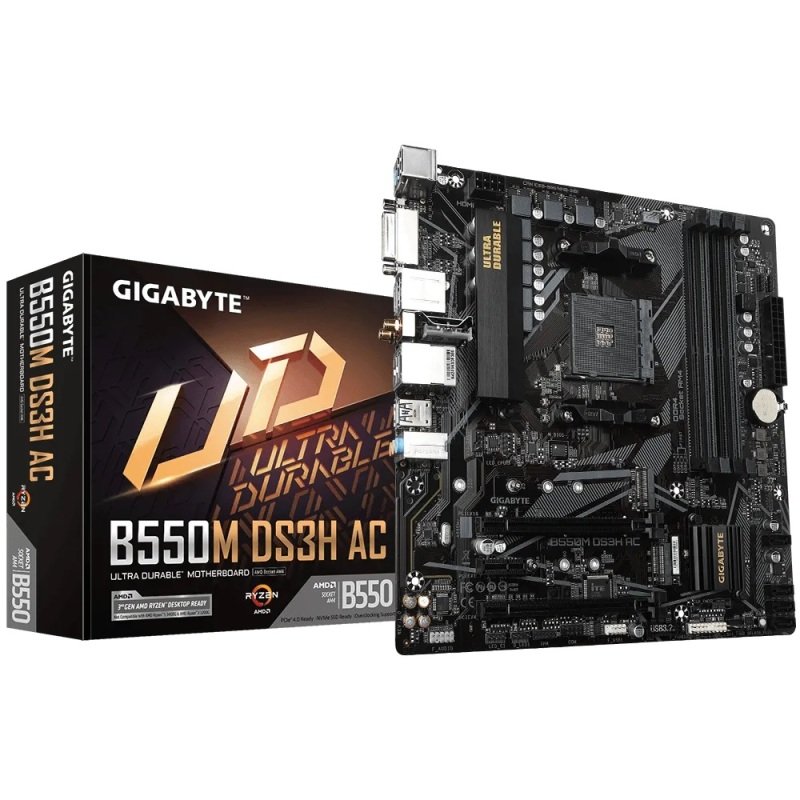 Image of Gigabyte B550M DS3H AC mATX Motherboard