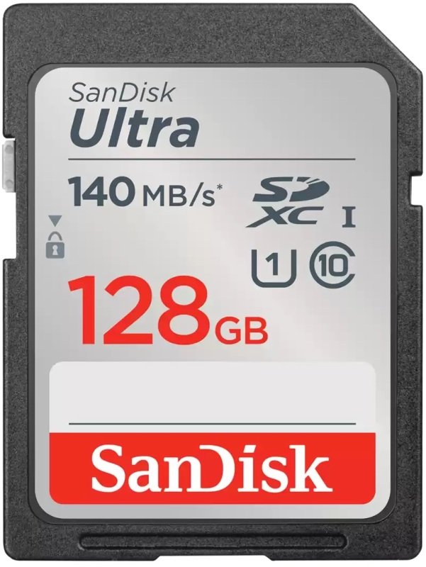 SanDisk Ultra 128GB SDXC Memory Card 140MB/s