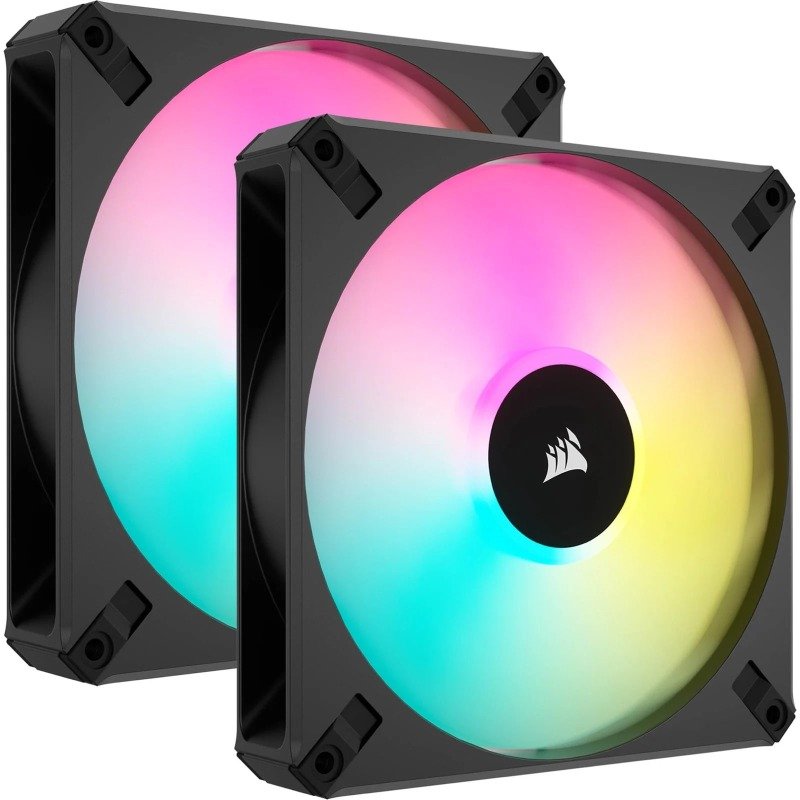 Click to view product details and reviews for Corsair Icue Af140 Rgb Elite 140mm Pwm Fan Kit Twin Pack In Black.
