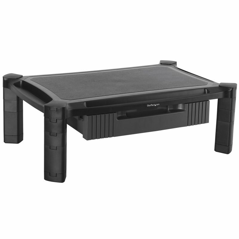 Monitor Riser With Drawer Height Adjustable Large For Up To 32 22lb 10kg Displays
